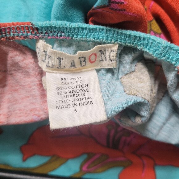 Y2K Cotton Floral Billabong Maxi Dress, sz XS-S - Picture 10 of 12